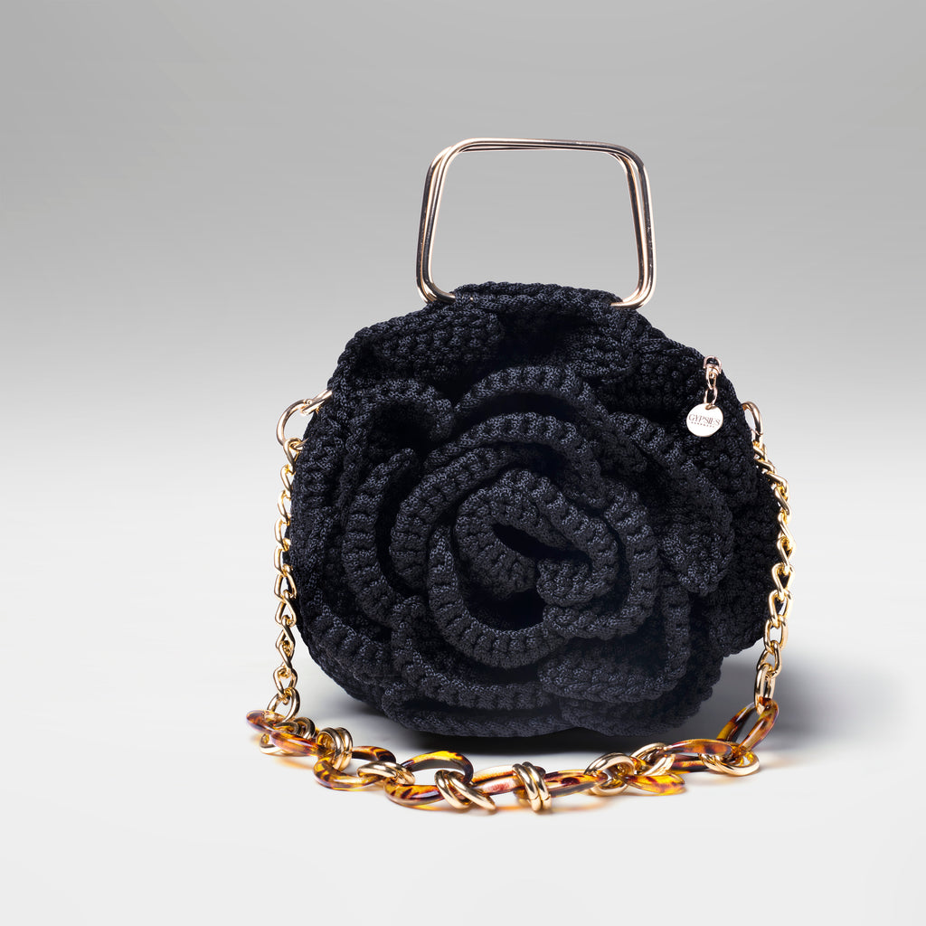 Bolsa Flora- Preta