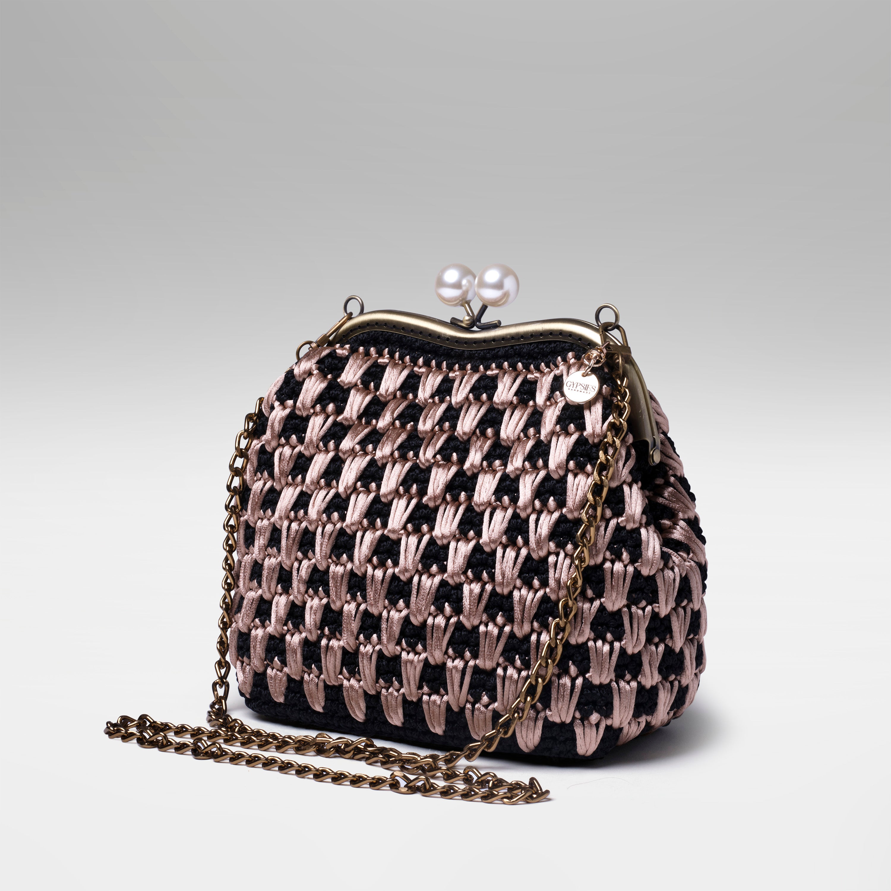Bolsa Dama- Nude com Preto