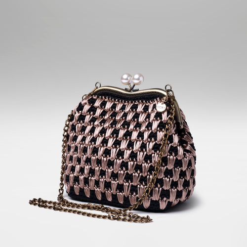 Bolsa Dama- Nude com Preto