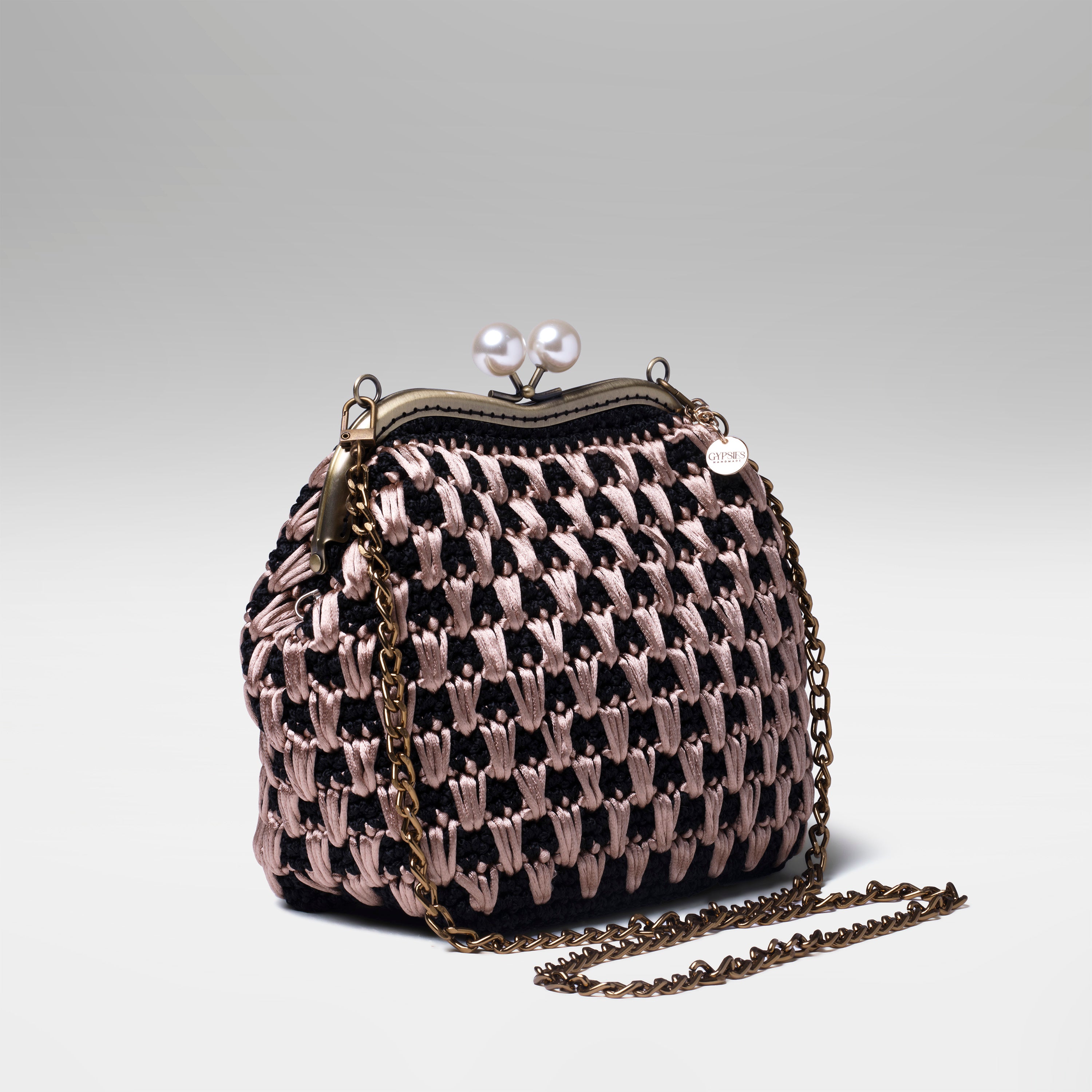 Bolsa Dama- Nude com Preto